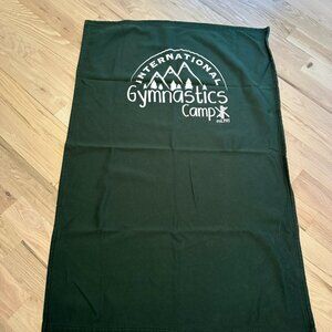 International Gymnastics Camp fleece throw blanket in green